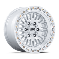 KMC KM554 AZTEC Gloss Silver W/ Machined Face wheel