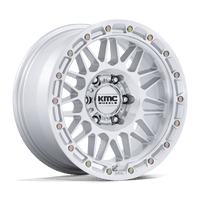 KMC KM555 ATTACK Gloss Silver W/ Machined Face wheel