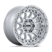 KMC KM556 CRUX Gloss Silver W/ Machined Face wheel