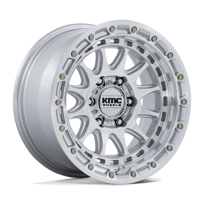 KMC KM556 CRUX Gloss Silver W/ Machined Face wheel