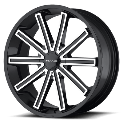 KMC KM681 NERVE Gloss Black Machined wheel