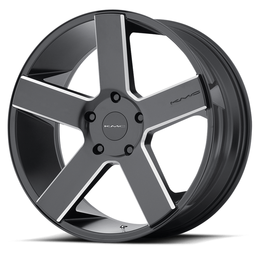 KMC KM690 MC 5 Satin Black W/ Milling wheel