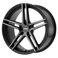 KMC KM703 MONOPHONIC Satin Black W/ Titan-Blk Face wheel