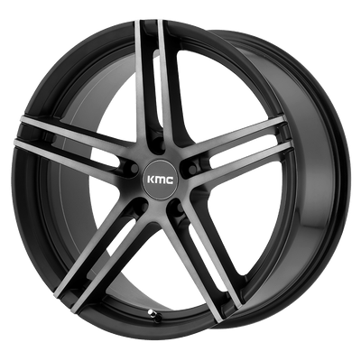 KMC KM703 MONOPHONIC Satin Black W/ Titan-Blk Face wheel