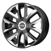 KMC KM710 TAKEDOWN Satin Black W/ Chrome Inserts wheel