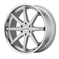 KMC KM715 REVERB Brushed Silver W/ Chrome Lip wheel