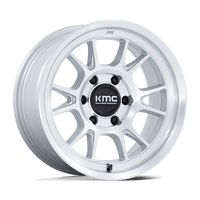 KMC KM729 RANGE Gloss Silver W/ Machined Face wheel