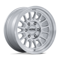 KMC KM733 IMPACT FFT Gloss Silver W/ Machined Face wheel
