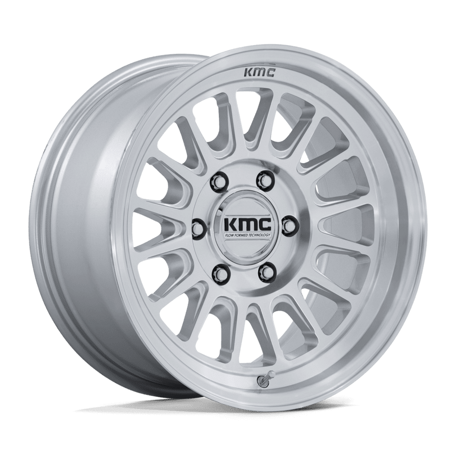 KMC KM733 IMPACT FFT Gloss Silver W/ Machined Face wheel