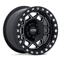 KMC Powersports KS241 TORX UTV BEADLOCK Gloss Black Milled wheel