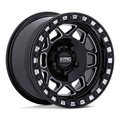 KMC Powersports KS241 TORX UTV BEADLOCK Gloss Black Milled wheel