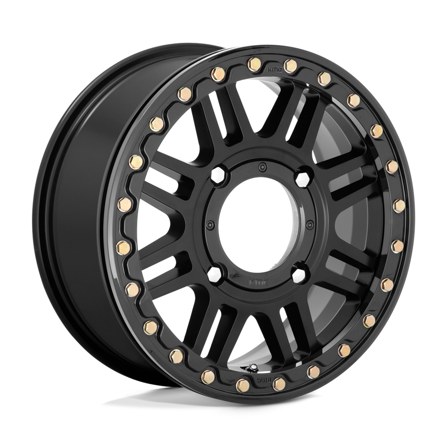 KMC Powersports KS242 AZTEC UTV BEADLOCK Satin Black W/ Gloss Black Rg wheel
