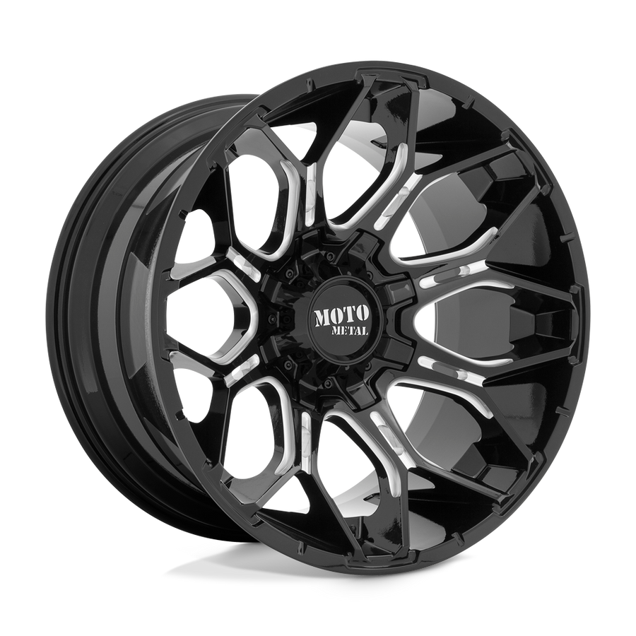 Moto Metal MO808 SNIPER Gloss Black Milled wheel
