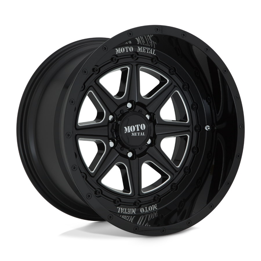 Moto Metal MO801 PHANTOM Gloss Black Milled wheel