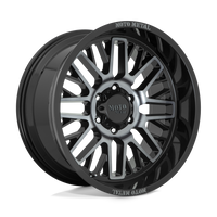 Moto Metal MO802 WARLOCK Gloss Black Mach W/ Gray Tint wheel
