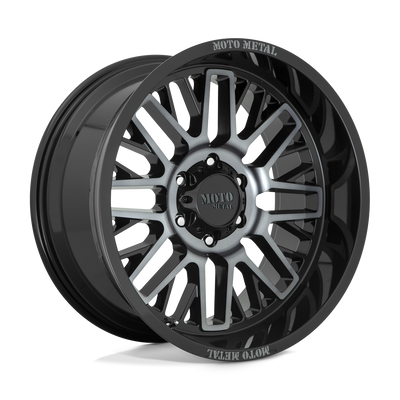 Moto Metal MO802 WARLOCK Gloss Black Mach W/ Gray Tint wheel