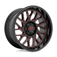 Moto Metal MO805 Gloss Black Milled W/ Red Tint wheel