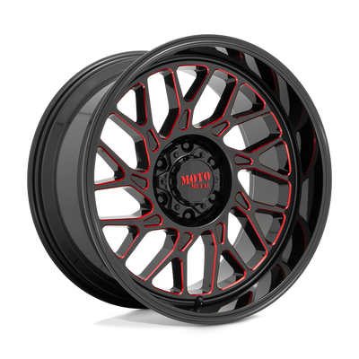 Moto Metal MO805 Gloss Black Milled W/ Red Tint wheel