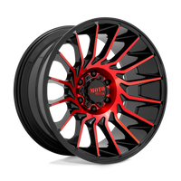 Moto Metal MO807 Gloss Black Mach W/ Red Tint wheel