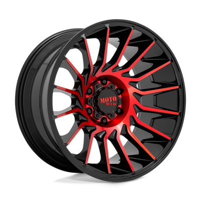 Moto Metal MO807 Gloss Black Mach W/ Red Tint wheel