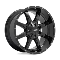 Moto Metal MO970 Gloss Black W/ Milled Spot Lip wheel