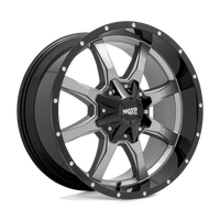 Moto Metal MO970 Gloss Gray Center W/ G-Blk Lip wheel