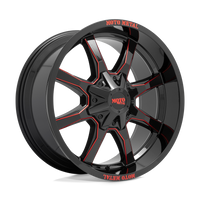 Moto Metal MO970 G-Blk Milled Red Moto Metal Lp wheel