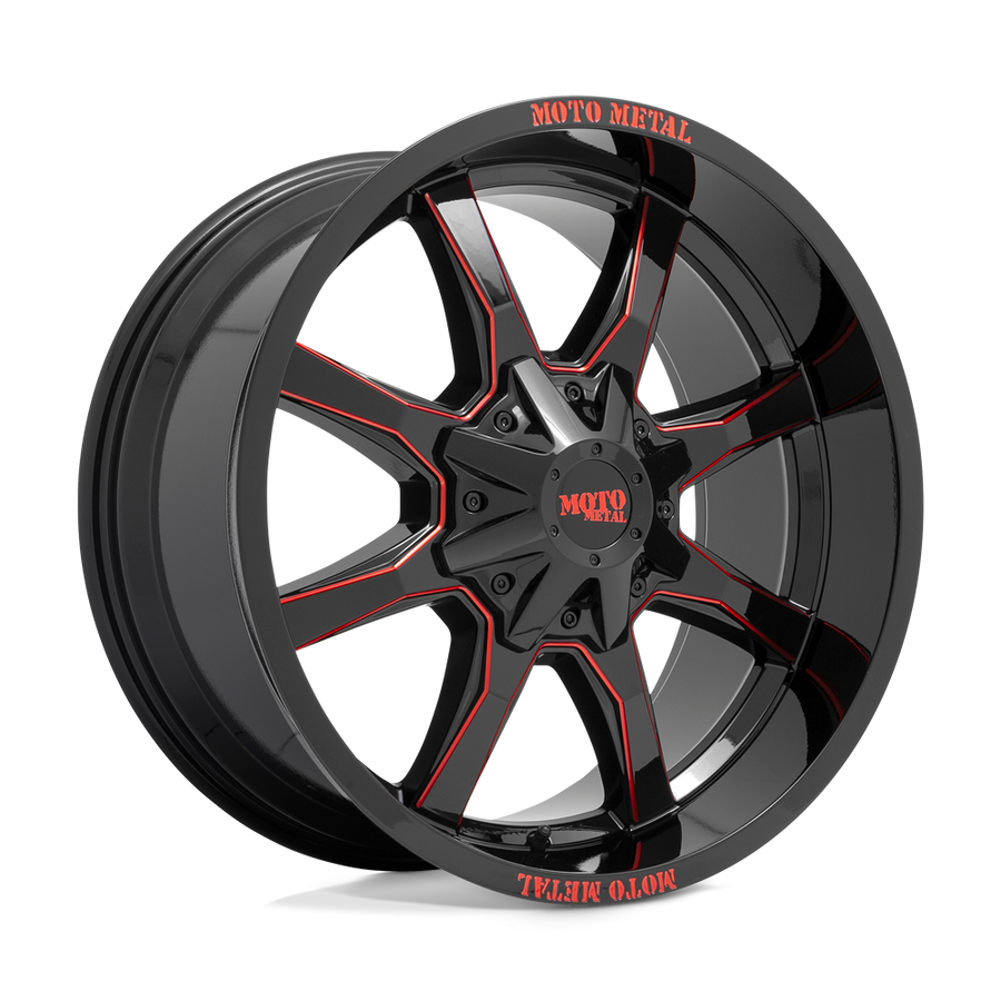 Moto Metal MO970 G-Blk Milled Red Moto Metal Lp wheel