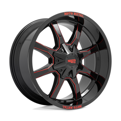 Moto Metal MO970 G-Blk Milled Red Moto Metal Lp wheel