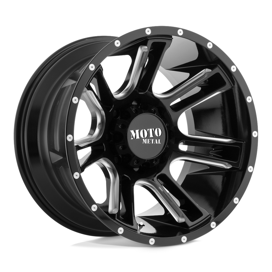 Moto Metal MO982 AMP Gloss Black Milled wheel