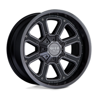 Moto Metal MO984 SHIFT Matte Gray W/ G-Blk Inserts wheel