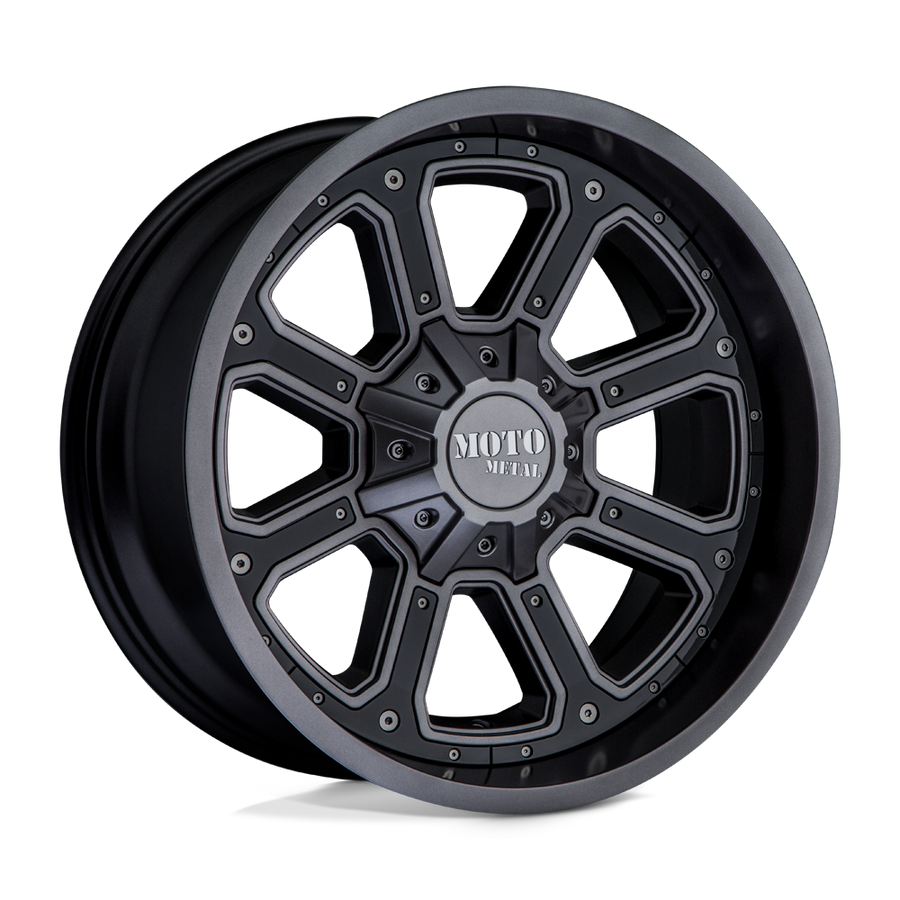Moto Metal MO984 SHIFT Matte Gray W/ G-Blk Inserts wheel