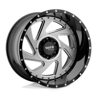 Moto Metal MO989 CHANGE UP Gloss Black Mill Brush Inserts wheel