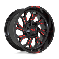 Moto Metal MO999 Gloss Black Milled W/ Red Tint wheel