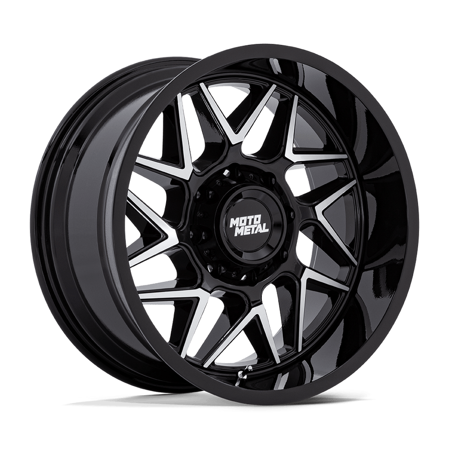 Moto Metal MO812 TURBINE Gloss Black W/ Machined Face wheel