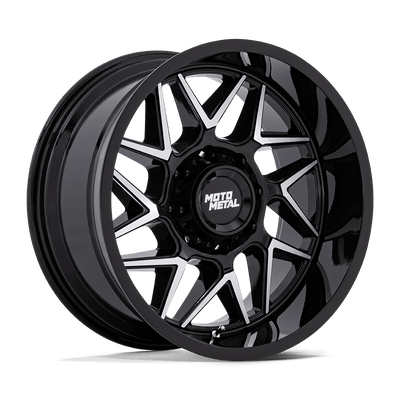 Moto Metal MO812 TURBINE Gloss Black W/ Machined Face wheel