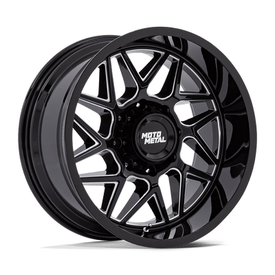Moto Metal MO812 TURBINE Gloss Black Milled wheel
