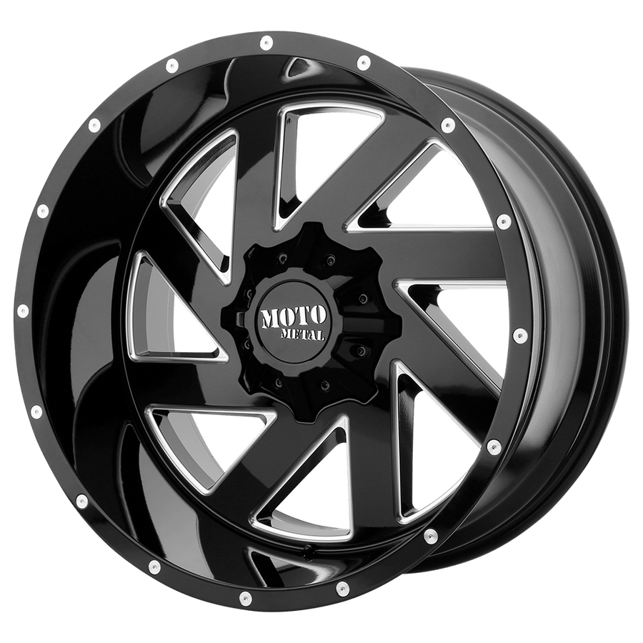 Moto Metal MO988 MELEE Gloss Black Milled wheel
