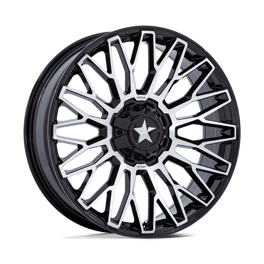 MSA Offroad Wheels M50 CLUBBER UTV Gloss Black Machined wheel