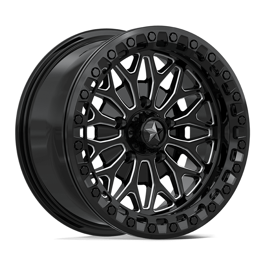 MSA Offroad Wheels MA53 BOLO UTV BEADLOCK Gloss Black Milled wheel
