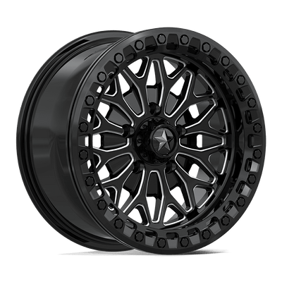 MSA Offroad Wheels MA53 BOLO UTV BEADLOCK Gloss Black Milled wheel