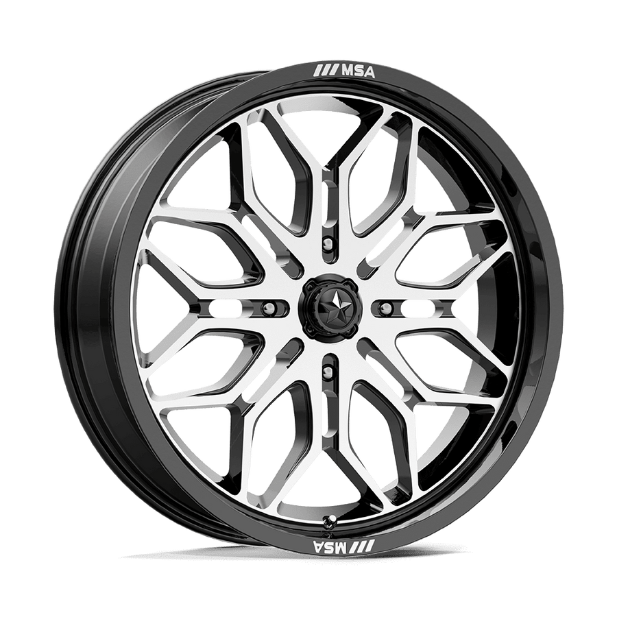 MSA Offroad Wheels M47 SNIPER UTV Gloss Black Machined wheel