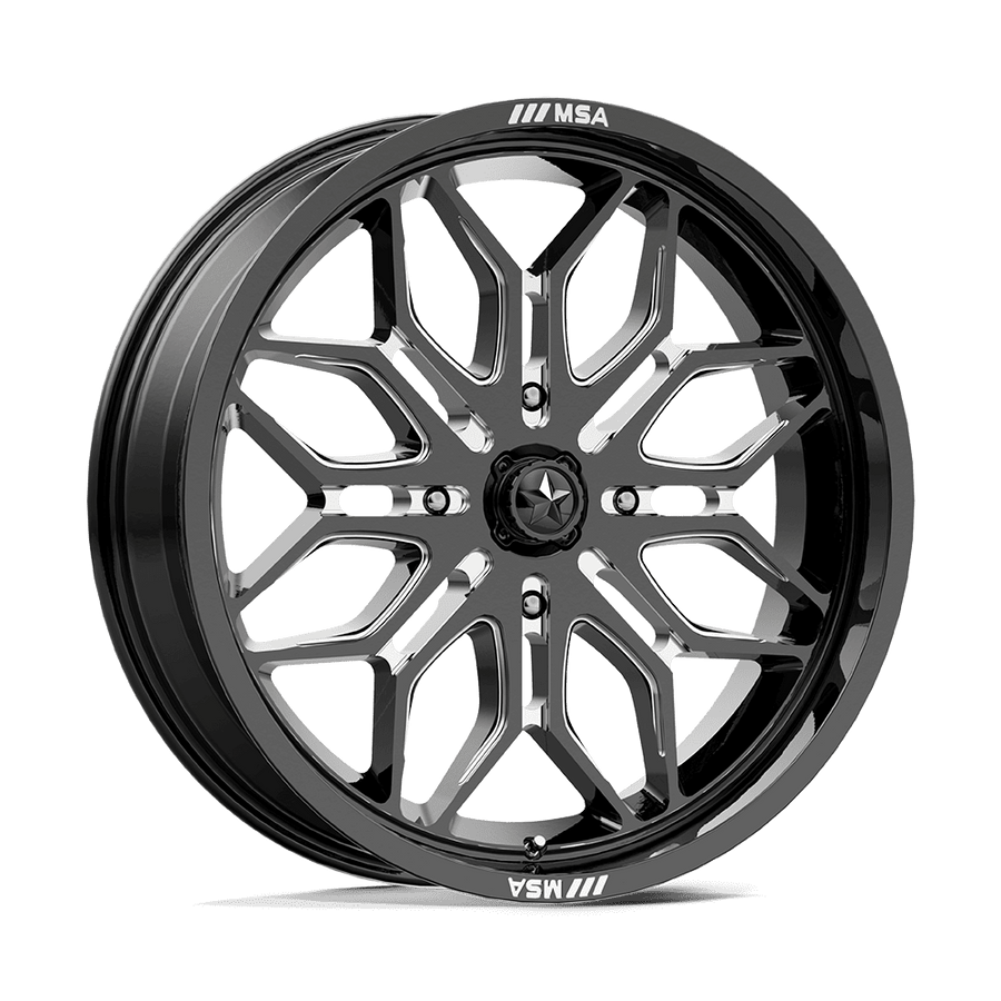 MSA Offroad Wheels M47 SNIPER UTV Gloss Black Milled wheel