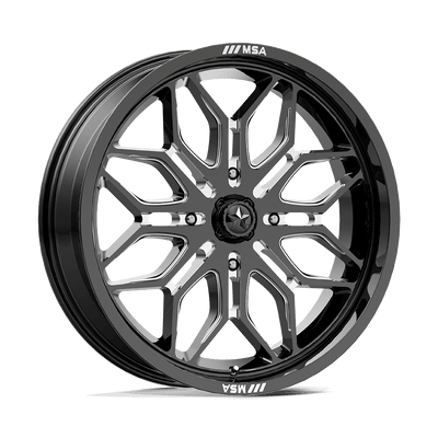 MSA Offroad Wheels M47 SNIPER UTV Gloss Black Milled wheel