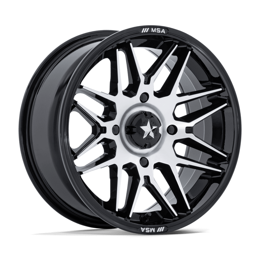 MSA Offroad Wheels M52 RADAR UTV Gloss Black W/ Machined Face wheel