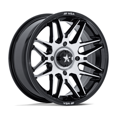 MSA Offroad Wheels M52 RADAR UTV Gloss Black W/ Machined Face wheel