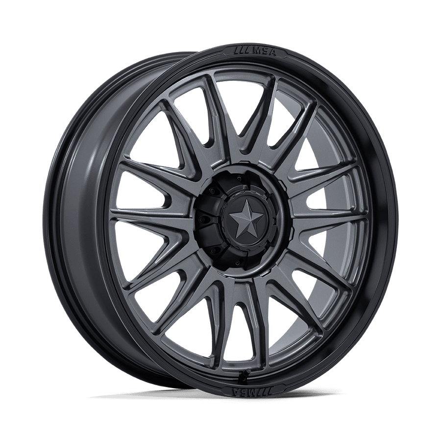 MSA Offroad Wheels M55 COMMANDER UTV Matte Gunmetal W/ M-Blk Lip wheel