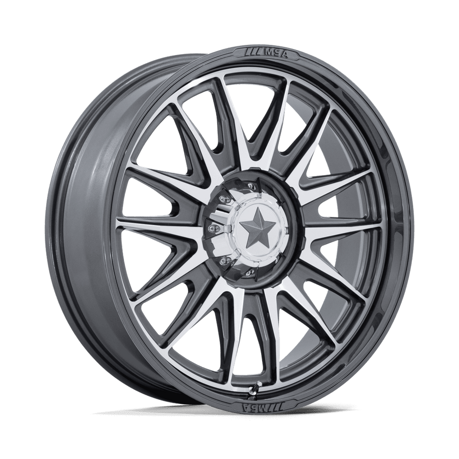 MSA Offroad Wheels M55 COMMANDER UTV Platinum W/ Machined Face wheel