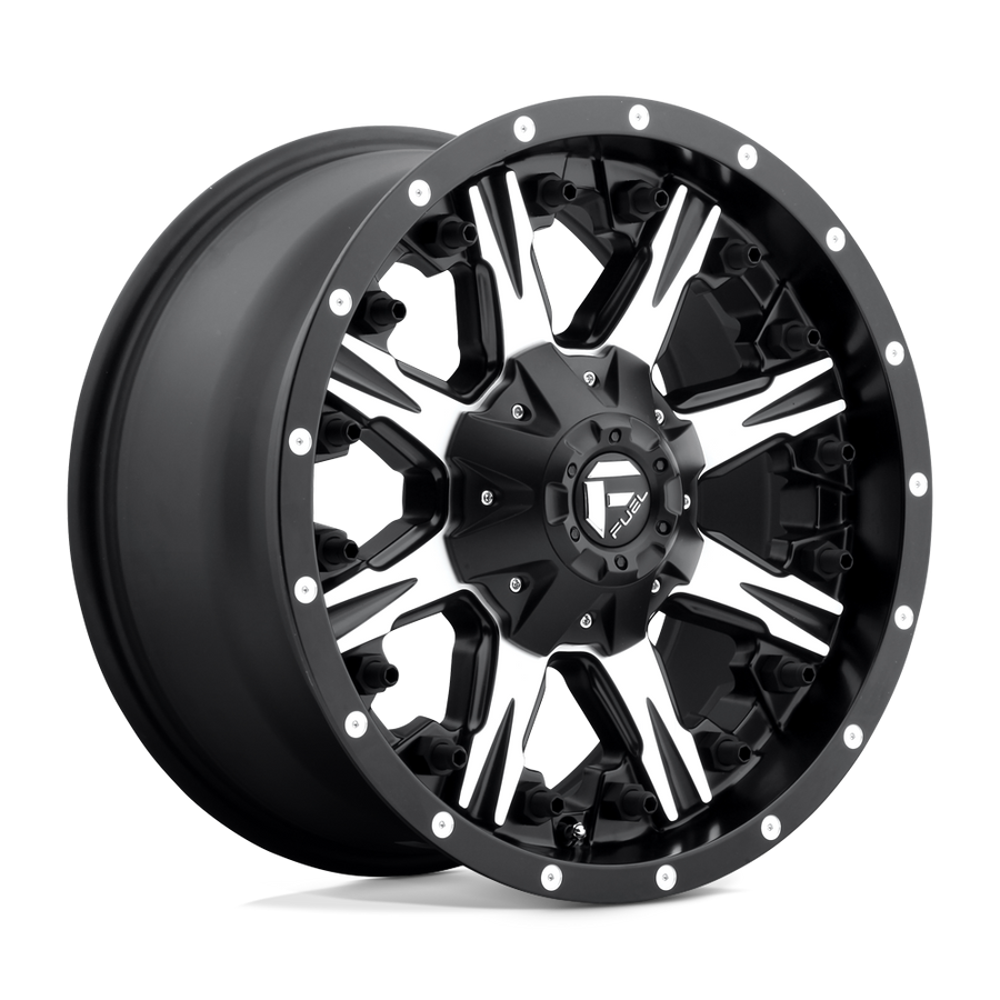 Fuel 1PC D541 NUTZ Matte Black Machined wheel