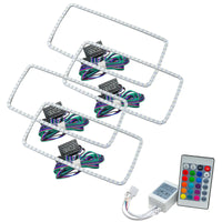 2007-2013 GMC Sierra LED Headlight Halo Kit (Square Style)